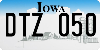 IA license plate DTZ050