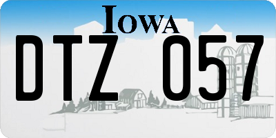 IA license plate DTZ057
