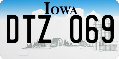 IA license plate DTZ069