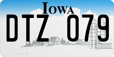 IA license plate DTZ079