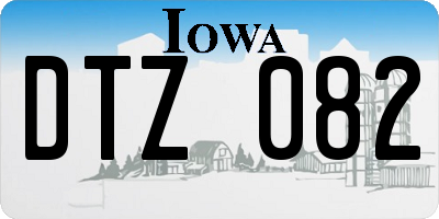 IA license plate DTZ082
