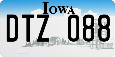 IA license plate DTZ088