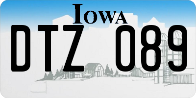 IA license plate DTZ089