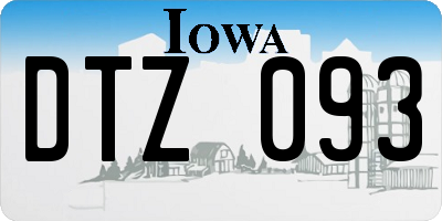 IA license plate DTZ093