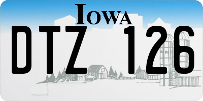 IA license plate DTZ126