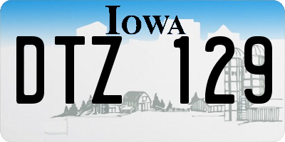 IA license plate DTZ129