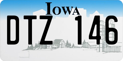 IA license plate DTZ146