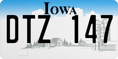 IA license plate DTZ147