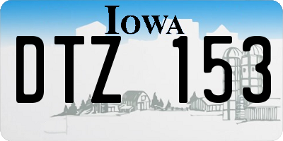 IA license plate DTZ153