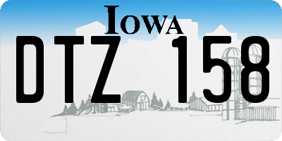 IA license plate DTZ158