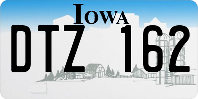 IA license plate DTZ162