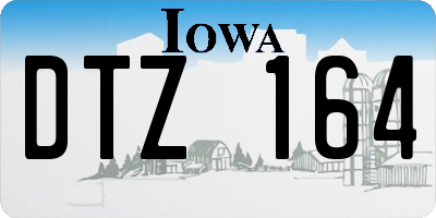 IA license plate DTZ164