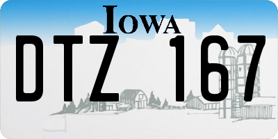 IA license plate DTZ167