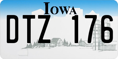 IA license plate DTZ176