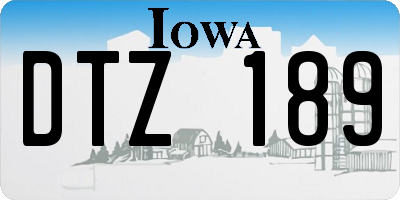 IA license plate DTZ189