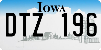 IA license plate DTZ196