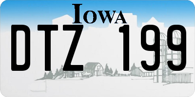 IA license plate DTZ199