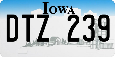 IA license plate DTZ239