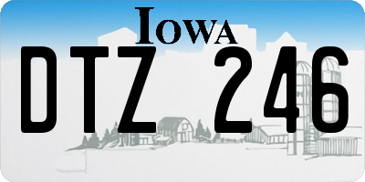 IA license plate DTZ246
