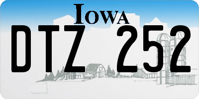 IA license plate DTZ252