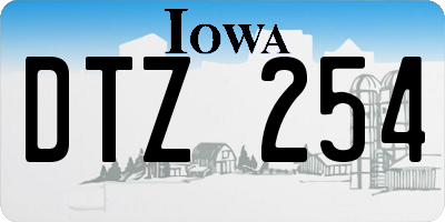IA license plate DTZ254