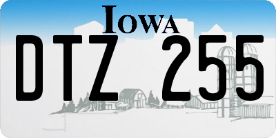 IA license plate DTZ255