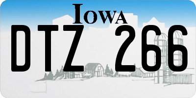 IA license plate DTZ266