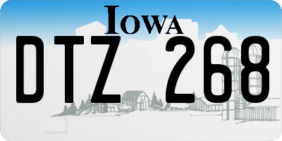 IA license plate DTZ268