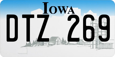 IA license plate DTZ269