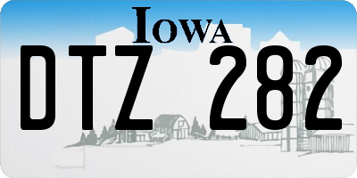 IA license plate DTZ282
