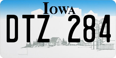 IA license plate DTZ284