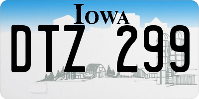 IA license plate DTZ299