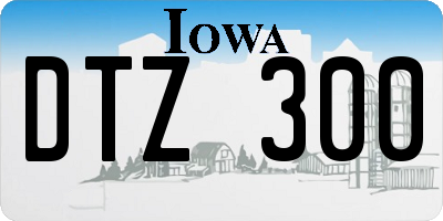 IA license plate DTZ300