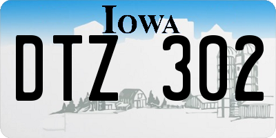 IA license plate DTZ302