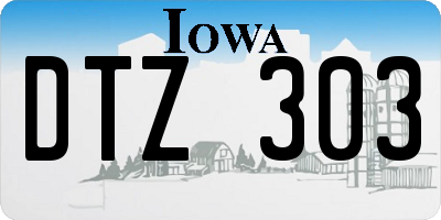 IA license plate DTZ303