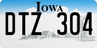 IA license plate DTZ304