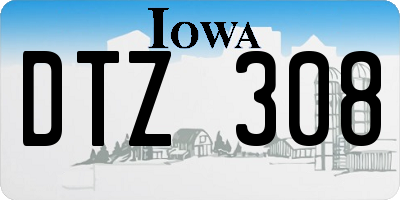 IA license plate DTZ308