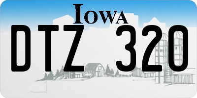 IA license plate DTZ320