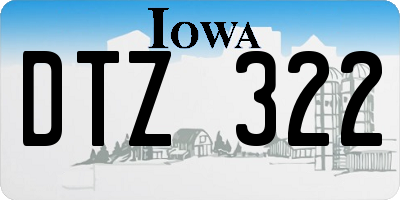 IA license plate DTZ322