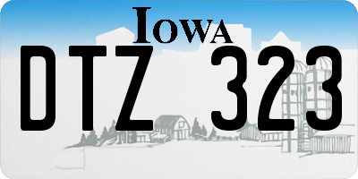 IA license plate DTZ323