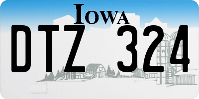 IA license plate DTZ324