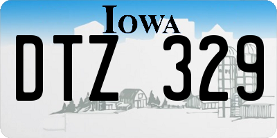 IA license plate DTZ329