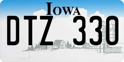 IA license plate DTZ330