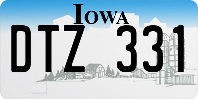 IA license plate DTZ331