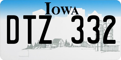 IA license plate DTZ332