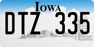 IA license plate DTZ335