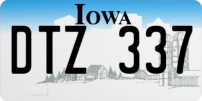 IA license plate DTZ337