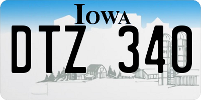 IA license plate DTZ340