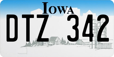 IA license plate DTZ342