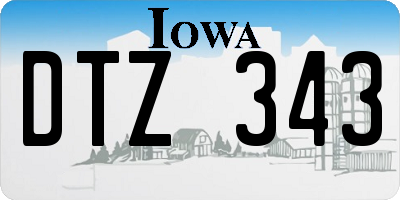 IA license plate DTZ343